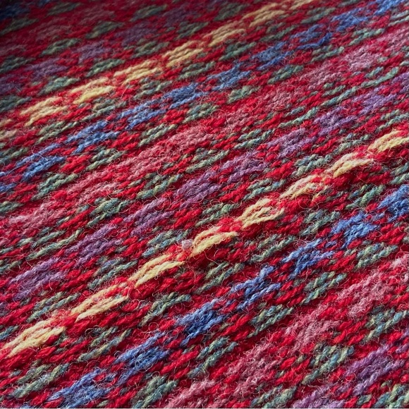 π Laura Ashley, Vintage Little Red Riding Hood Floral Wool Knit Jumper - Picture 12 of 16